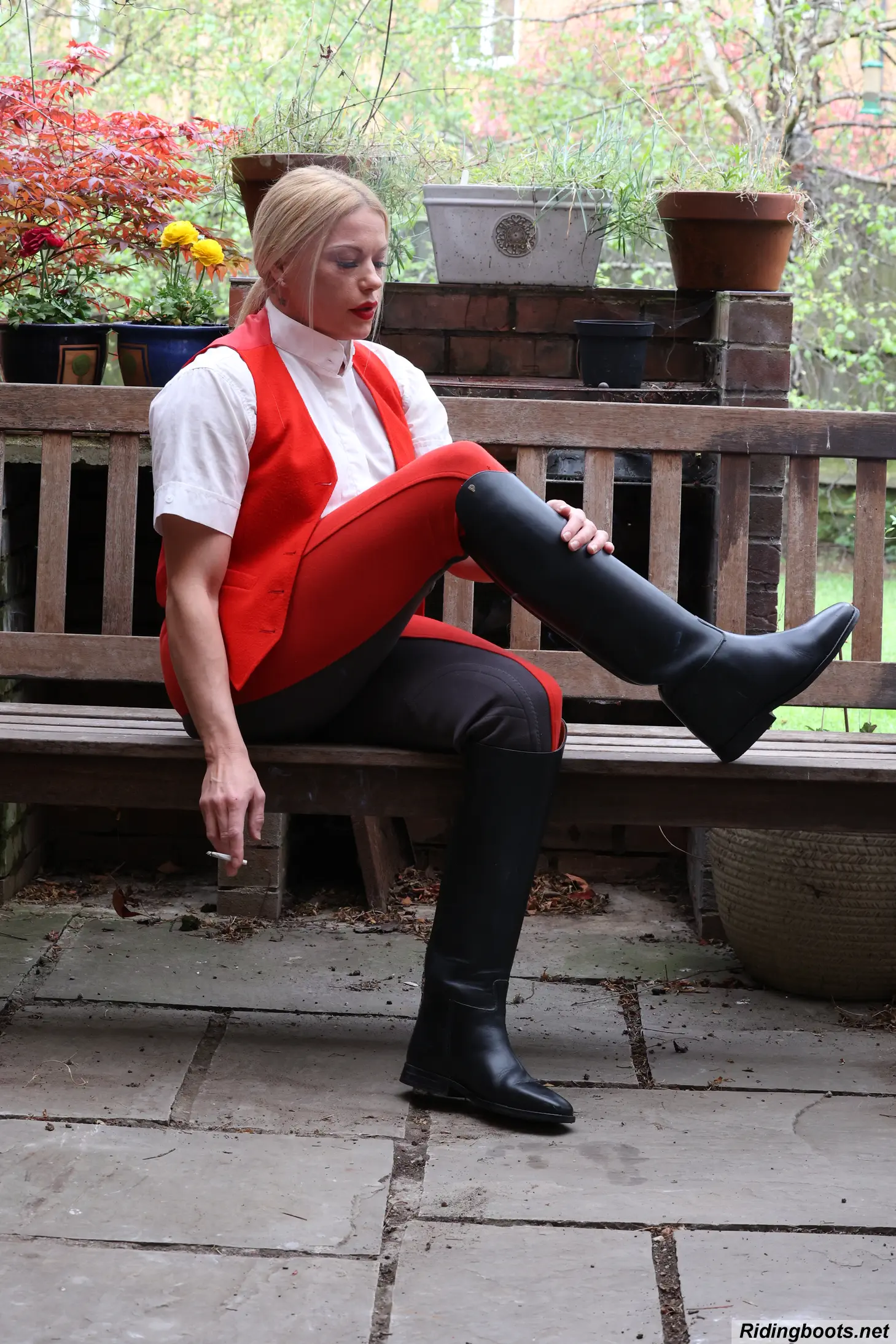 Tori in ridingboots.