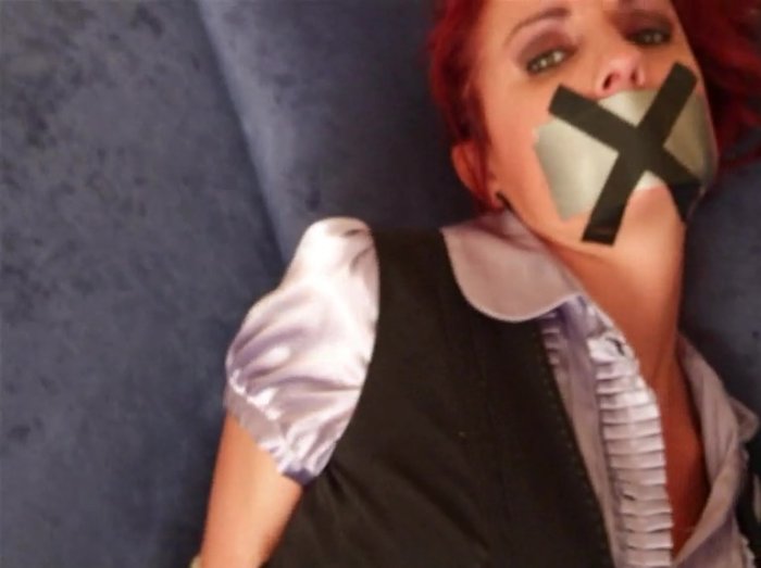 Tapegagged in Satin