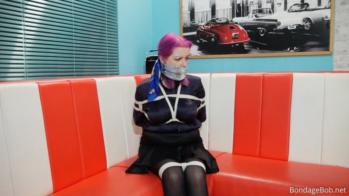 Temptress Kate in bondage.