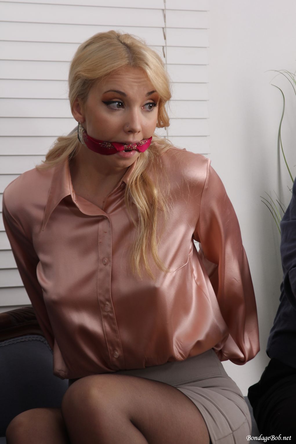 LilMissyUK in bondage.