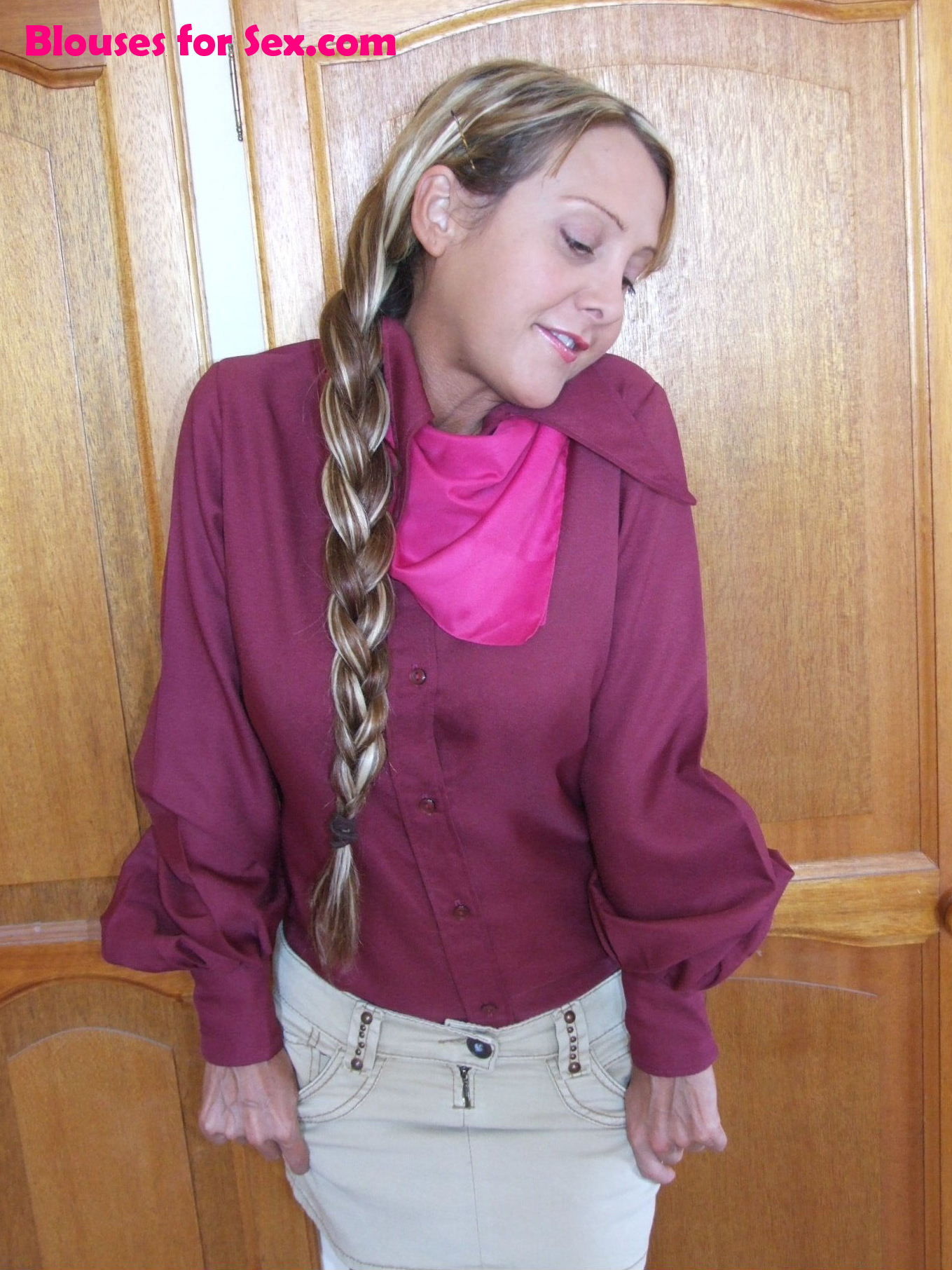 Pigtail and Silk Scarf