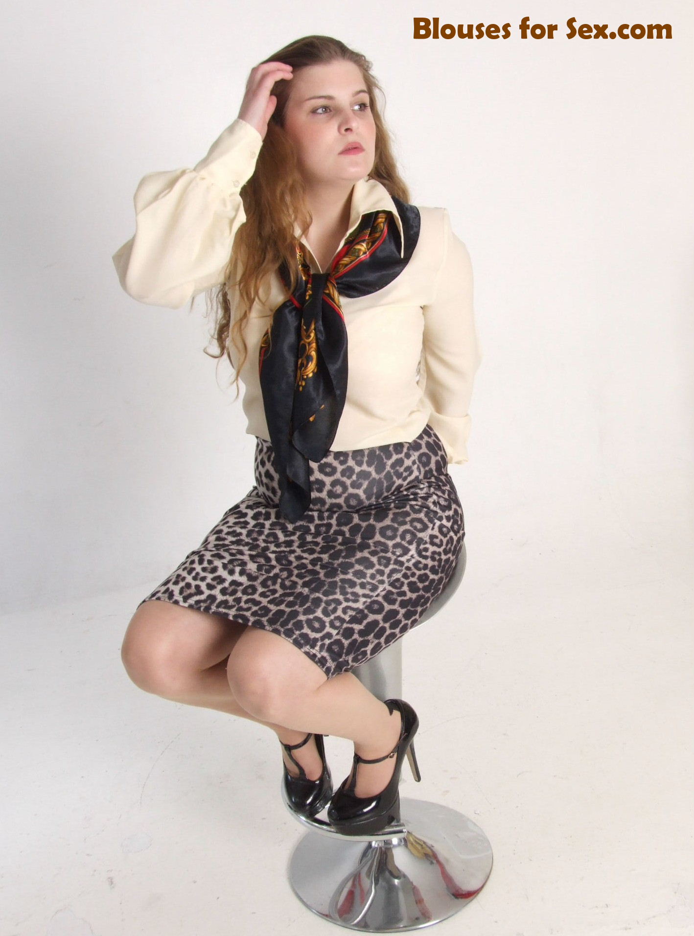 Alais in Blouse and Scarf