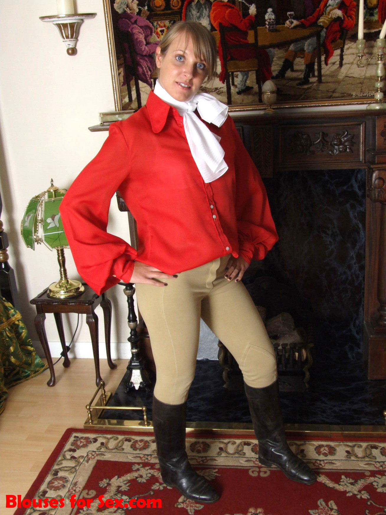 Red Blouse Equestrienne